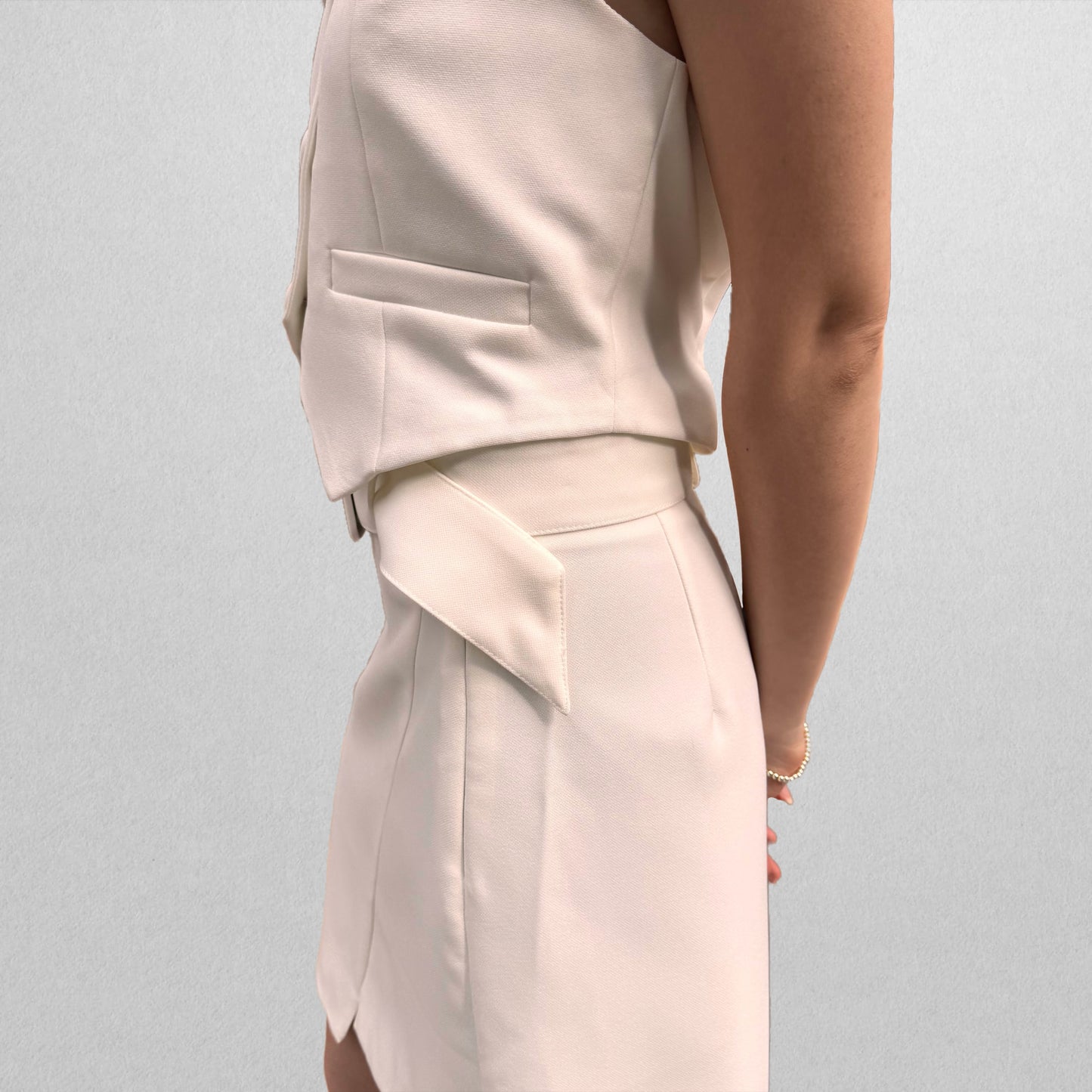 Riviera Blanc Belted Mini Skirt - SugarLips